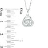 Thumbnail Image 1 of 1/6 CT. T.W. Diamond Knot Pendant and Stud Earrings Set in 10K White Gold