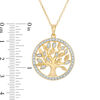 Thumbnail Image 2 of 1/20 CT. T.W. Diamond Tree of Life Pendant in Sterling Silver with 18K Gold Plate