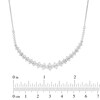 Thumbnail Image 1 of 1-1/2 CT. T.W. Diamond Scattered Curved Bar Necklace in 10K White Gold - 17.75"