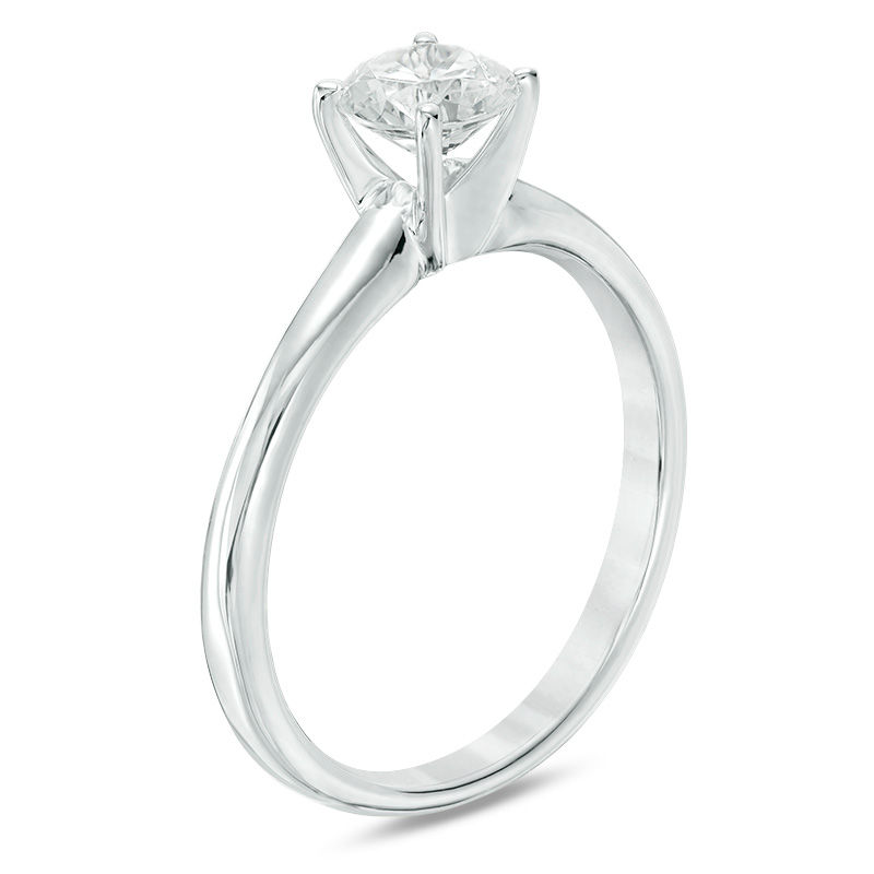 Main Image 2 of 3/4 CT. Certified Diamond Solitaire Engagement Ring in 14K White Gold (I/SI2)