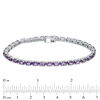 Thumbnail Image 4 of Oval Amethyst Tennis Bracelet in Sterling Silver