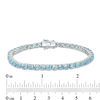 Thumbnail Image 2 of 4.0mm Blue Topaz Tennis Bracelet in Sterling Silver