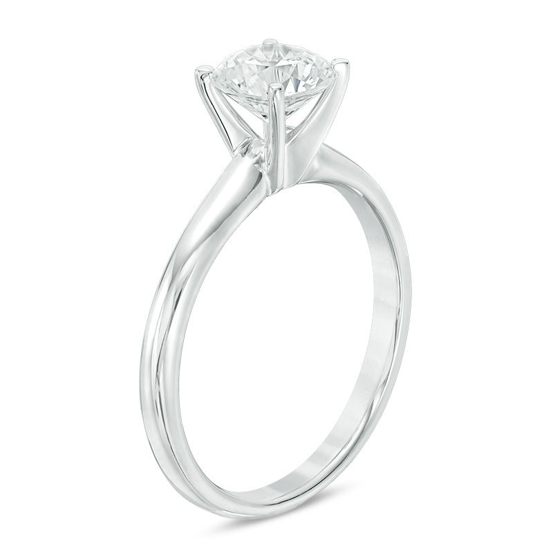Main Image 2 of 1 CT. Certified Diamond Solitaire Engagement Ring in 14K White Gold (I/SI2)