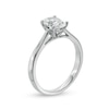Thumbnail Image 3 of 1 CT. Certified Oval Diamond Solitaire Engagement Ring in 14K White Gold (I/I2)