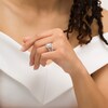 Thumbnail Image 1 of Love's Destiny by Zales 2 CT. T.W. Certified Diamond Cushion Frame Twist Shank Bridal Set in 14K White Gold (I/SI2)