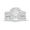 Thumbnail Image 4 of Love's Destiny by Zales 2 CT. T.W. Certified Diamond Cushion Frame Twist Shank Bridal Set in 14K White Gold (I/SI2)