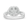 Thumbnail Image 4 of Love's Destiny by Zales 2 CT. T.W. Certified Diamond Cushion Frame Twist Shank Bridal Set in 14K White Gold (I/SI2)