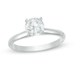 1 CT. Diamond Solitaire Engagement Ring in 10K White Gold (K/I3)