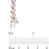 Thumbnail Image 4 of 1/10 CT. T.W. Diamond "S" Tennis Bracelet in Sterling Silver with 14K Rose Gold Plate - 7.25"