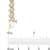 Thumbnail Image 4 of 1/4 CT. T.W. Diamond "S" Tennis Bracelet in Sterling Silver with 14K Gold Plate - 7.25"
