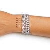 Thumbnail Image 5 of 1/4 CT. T.W. Diamond "S" Tennis Bracelet in Sterling Silver with 14K Gold Plate - 7.25"