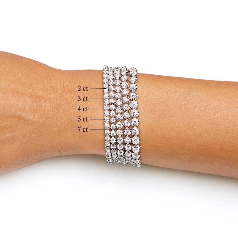 Main Image 5 of 1/4 CT. T.W. Diamond "S" Tennis Bracelet in Sterling Silver with 14K Gold Plate - 7.25"
