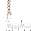 Thumbnail Image 4 of 1/4 CT. T.W. Diamond "S" Tennis Bracelet in Sterling Silver with 14K Rose Gold Plate - 7.25"