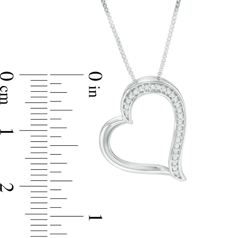 Convertibilities 1/10 CT. T.W. Diamond Heart Three-in-One Pendant in Sterling Silver and 10K Rose Gold