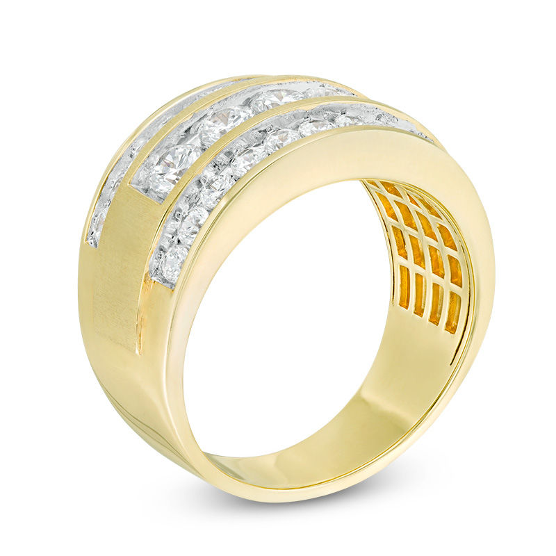 Main Image 2 of 2 CT. T.W. Diamond Five Stone Triple Row Ring in 10K Gold