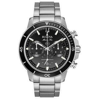 Men s Bulova Classic Gold Tone Chronograph Watch with Black Dial