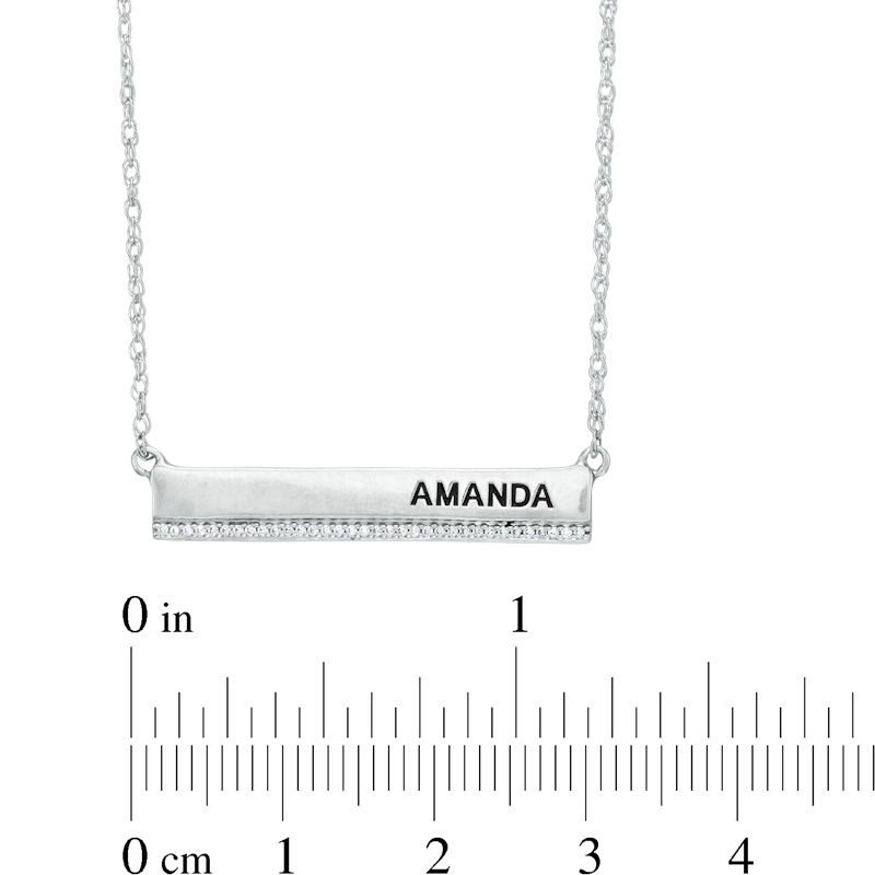 1/20 CT. T.W. Diamond Name Bar Necklace 