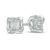 Thumbnail Image 1 of Diamond Accent Solitaire Twist Frame Stud Earrings in Sterling Silver