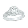 Thumbnail Image 0 of Vera Wang Love Collection 1-3/4 CT. T.W. Certified Diamond Frame Engagement Ring in Platinum (I/SI2)