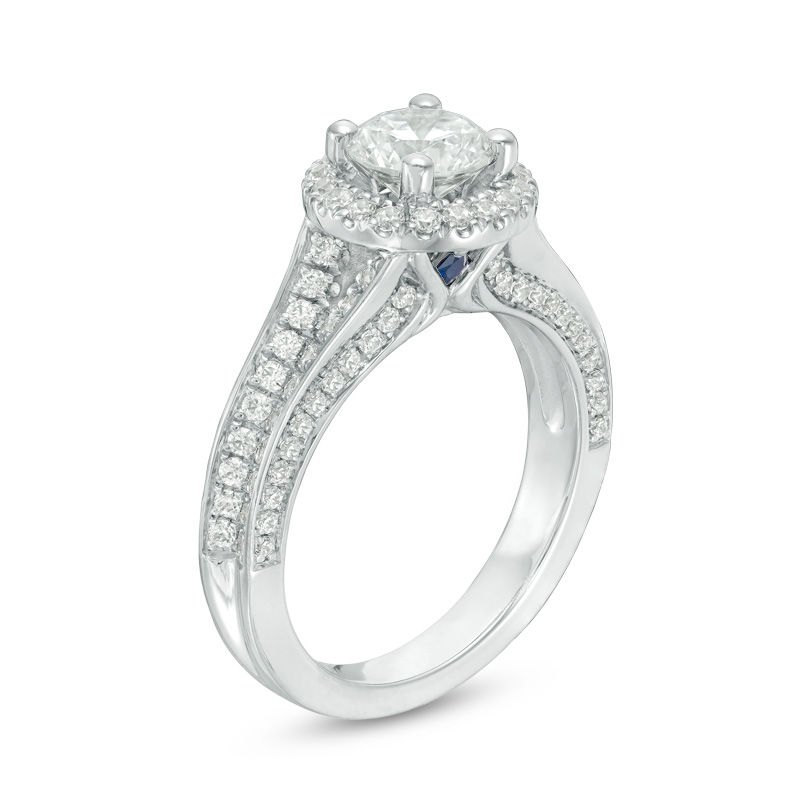 Vera Wang Love Collection 1-3/4 CT. T.W. Certified Diamond Frame Engagement Ring in Platinum (I/SI2)