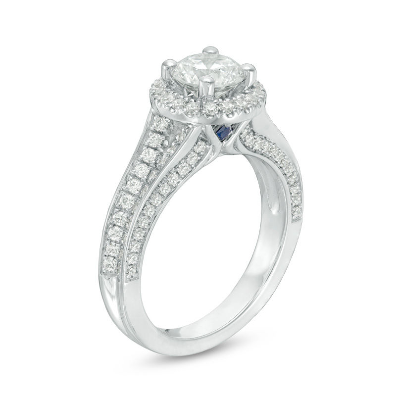 Certified Diamond Frame Engagement Ring ...