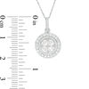 Thumbnail Image 1 of 1 CT. T.W. Quad Diamond Double Circle Frame Pendant in 10K White Gold