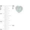 Thumbnail Image 2 of Diamond Accent Heart Frame Stud Earrings in Sterling Silver