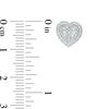Thumbnail Image 2 of Diamond Accent Heart Frame Stud Earrings in Sterling Silver