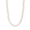 Thumbnail Image 1 of 7.5-8.0mm Freshwater Cultured Pearl Strand Necklace with Sterling Silver Filigree Clasp-24"