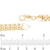 Thumbnail Image 2 of Men's 7.5mm Cuban Link Chain Necklace in Hollow 10K Gold - 24"