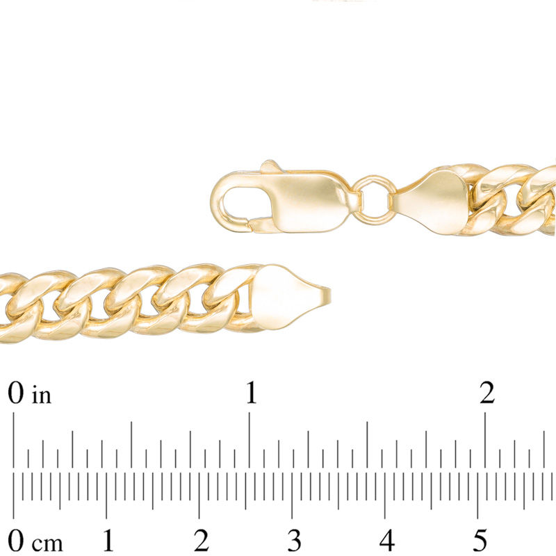 Men's 7.5mm Cuban Link Chain Necklace in Hollow 10K Gold - 24"
