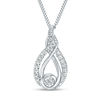 Thumbnail Image 1 of Interwoven™ 1/10 CT. T.W. Diamond Pendant in Sterling Silver - 19"
