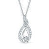 Thumbnail Image 3 of Interwoven™ 1/10 CT. T.W. Diamond Pendant in Sterling Silver - 19"