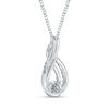 Thumbnail Image 5 of Interwoven™ 1/10 CT. T.W. Diamond Pendant in Sterling Silver - 19"