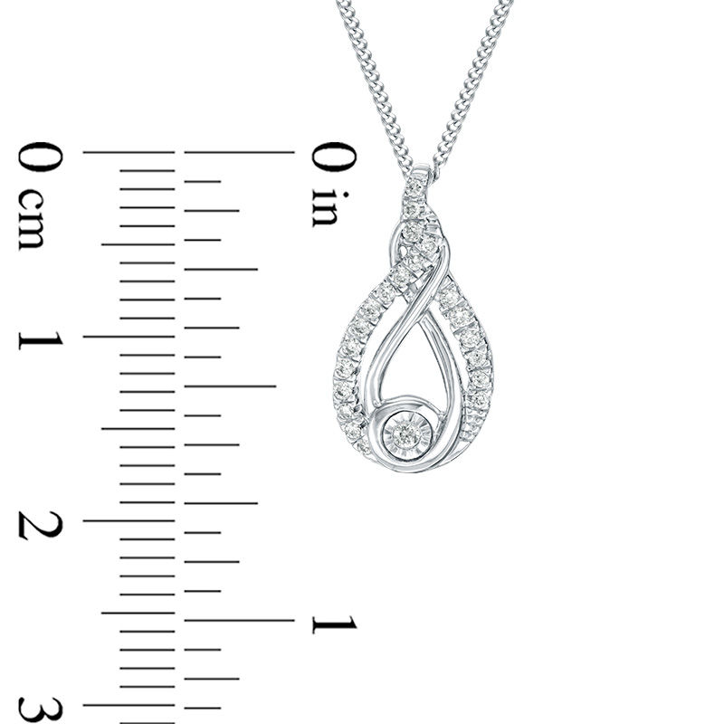 Main Image 7 of Interwoven™ 1/10 CT. T.W. Diamond Pendant in Sterling Silver - 19"
