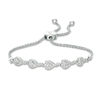 Thumbnail Image 1 of Interwoven™ 1/20 CT. T.W. Diamond Bolo Bracelet in Sterling Silver - 9.5&quot;
