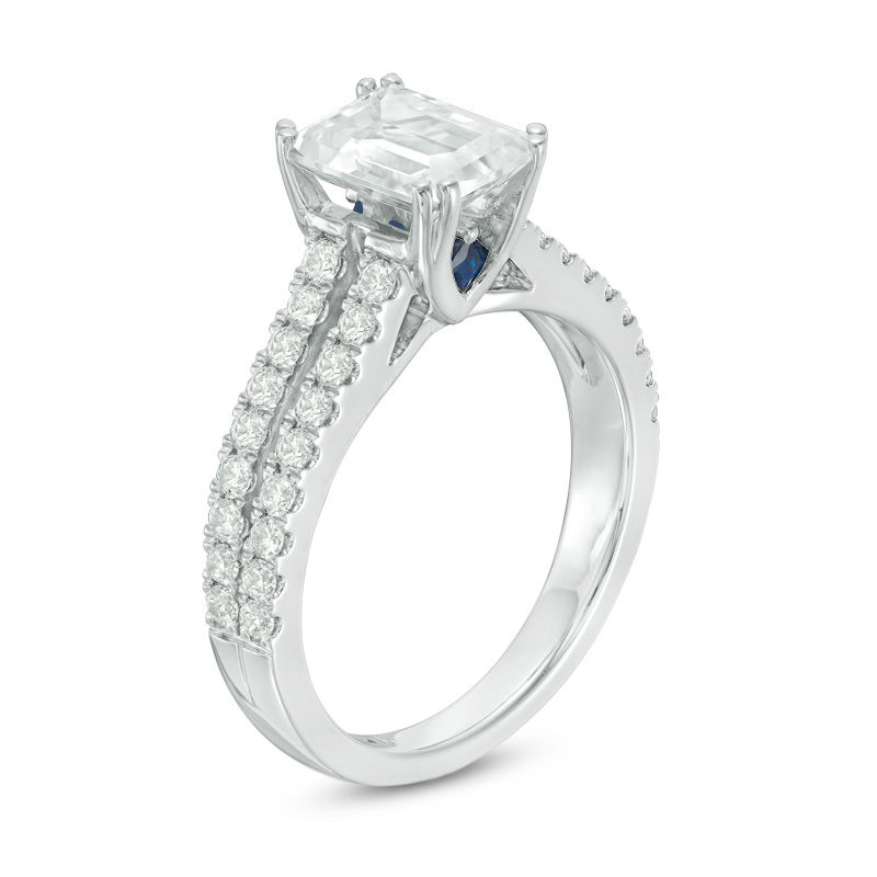 Vera Wang Love Collection 2 CT. T.W. Certified Emerald-Cut Diamond Engagement Ring in Platinum (I/SI2)