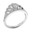 Thumbnail Image 1 of 1/3 CT. T.W. Diamond Heart Crown Ring in 10K White Gold