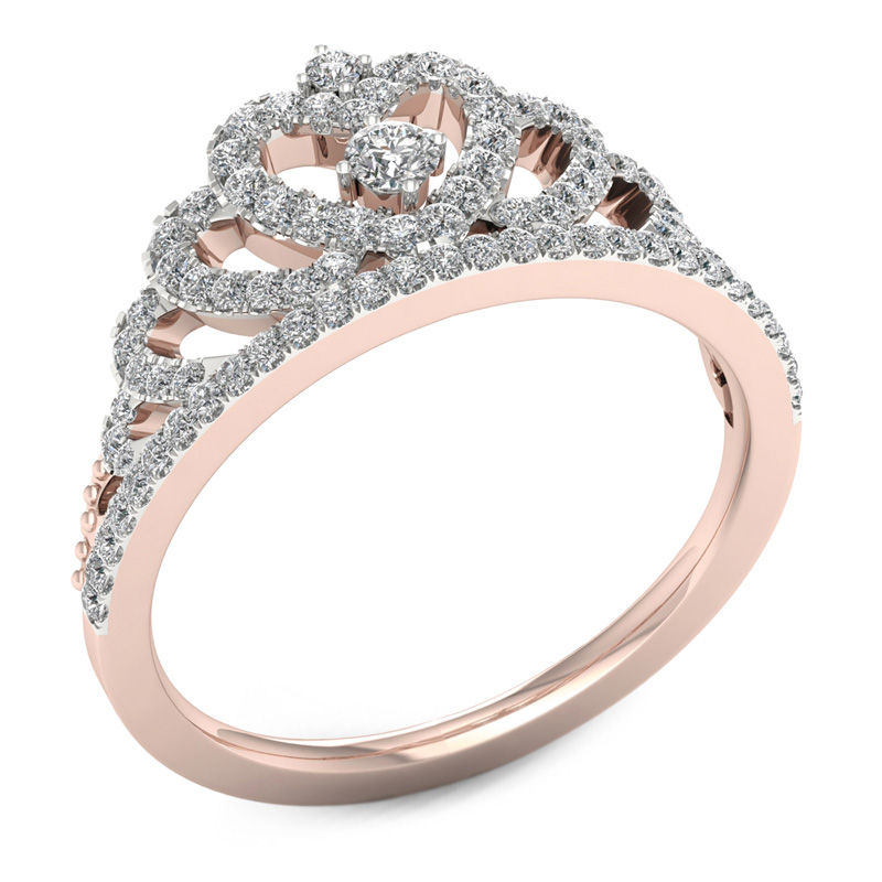 Ring with heart and crown hotsell