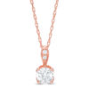 Thumbnail Image 0 of Love's Destiny by Zales 3/8 CT. T.W. Certified Diamond Solitaire Pendant in 14K Rose Gold (I/I2)