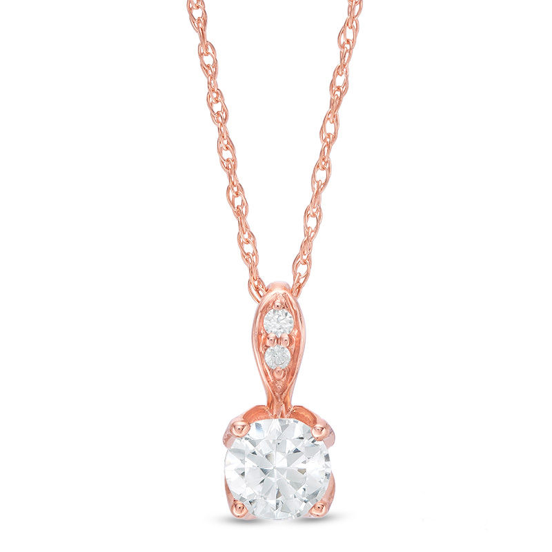 Main Image 1 of Love's Destiny by Zales 3/8 CT. T.W. Certified Diamond Solitaire Pendant in 14K Rose Gold (I/I2)