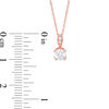 Thumbnail Image 1 of Love's Destiny by Zales 3/8 CT. T.W. Certified Diamond Solitaire Pendant in 14K Rose Gold (I/I2)