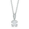 Thumbnail Image 0 of Love's Destiny by Zales 3/8 CT. T.W. Certified Diamond Solitaire Pendant in 14K White Gold (I/I2)