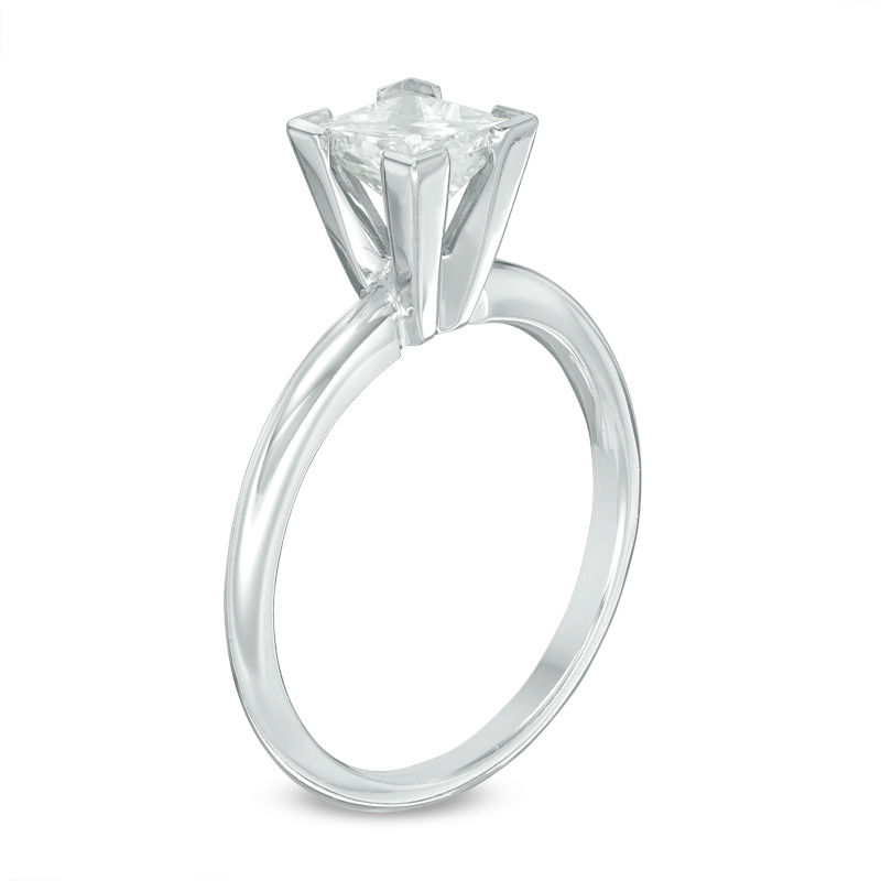 1 CT. Princess-Cut Diamond Solitaire Engagement Ring in 10K White Gold (K/I3)