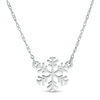 Thumbnail Image 1 of Snowflake Necklace in 10K White Gold