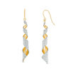 Thumbnail Image 1 of Glitter Enamel Cascading Drop Earrings in 10K Gold