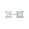 1/6 CT. T.W. Diamond Solitaire Square Stud Earrings in 10K White Gold