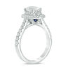 Thumbnail Image 2 of Vera Wang Love Collection 1-5/8 CT. T.W. Oval Diamond Frame Engagement Ring in 14K White Gold (I/SI2)