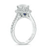 Thumbnail Image 1 of Vera Wang Love Collection 1-5/8 CT. T.W. Certified Oval Diamond Frame Engagement Ring in Platinum (I/SI2)
