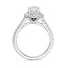 Thumbnail Image 2 of Vera Wang Love Collection 1-5/8 CT. T.W. Certified Oval Diamond Frame Engagement Ring in Platinum (I/SI2)